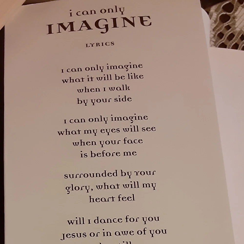 I can only IMAGINE, by mercyme Paperback Book